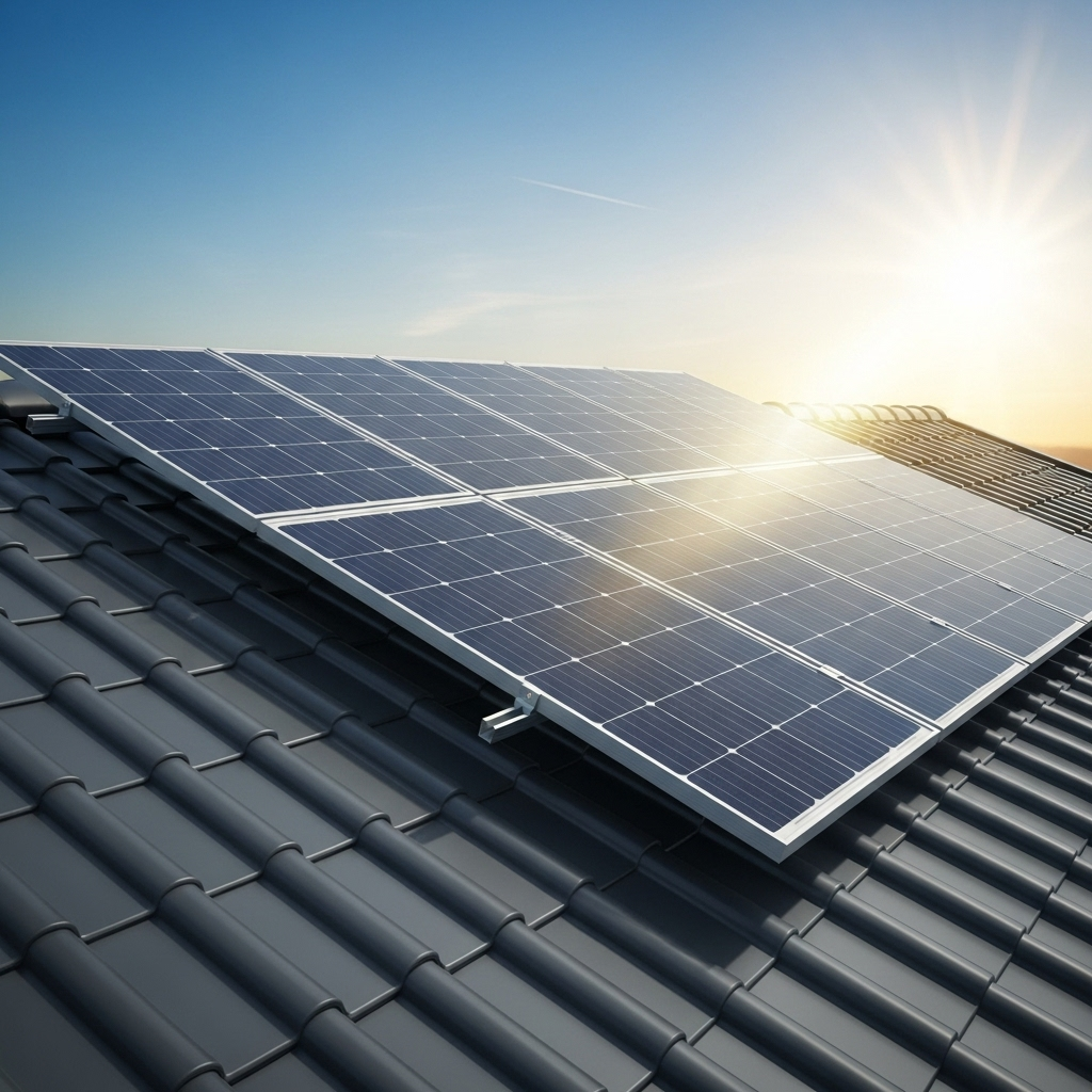 Panneaux solaires sur toit